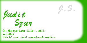 judit szur business card