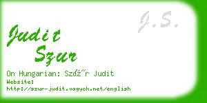 judit szur business card